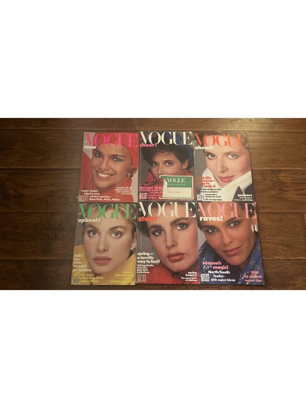 Vintage Lot of 6 1980s! VOGUE Magazine Collector Set Fashion